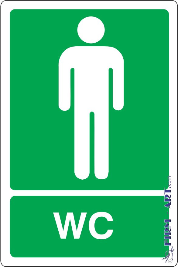 Znaci informacija - WC Muski (Sito štampa firm-art.com) 